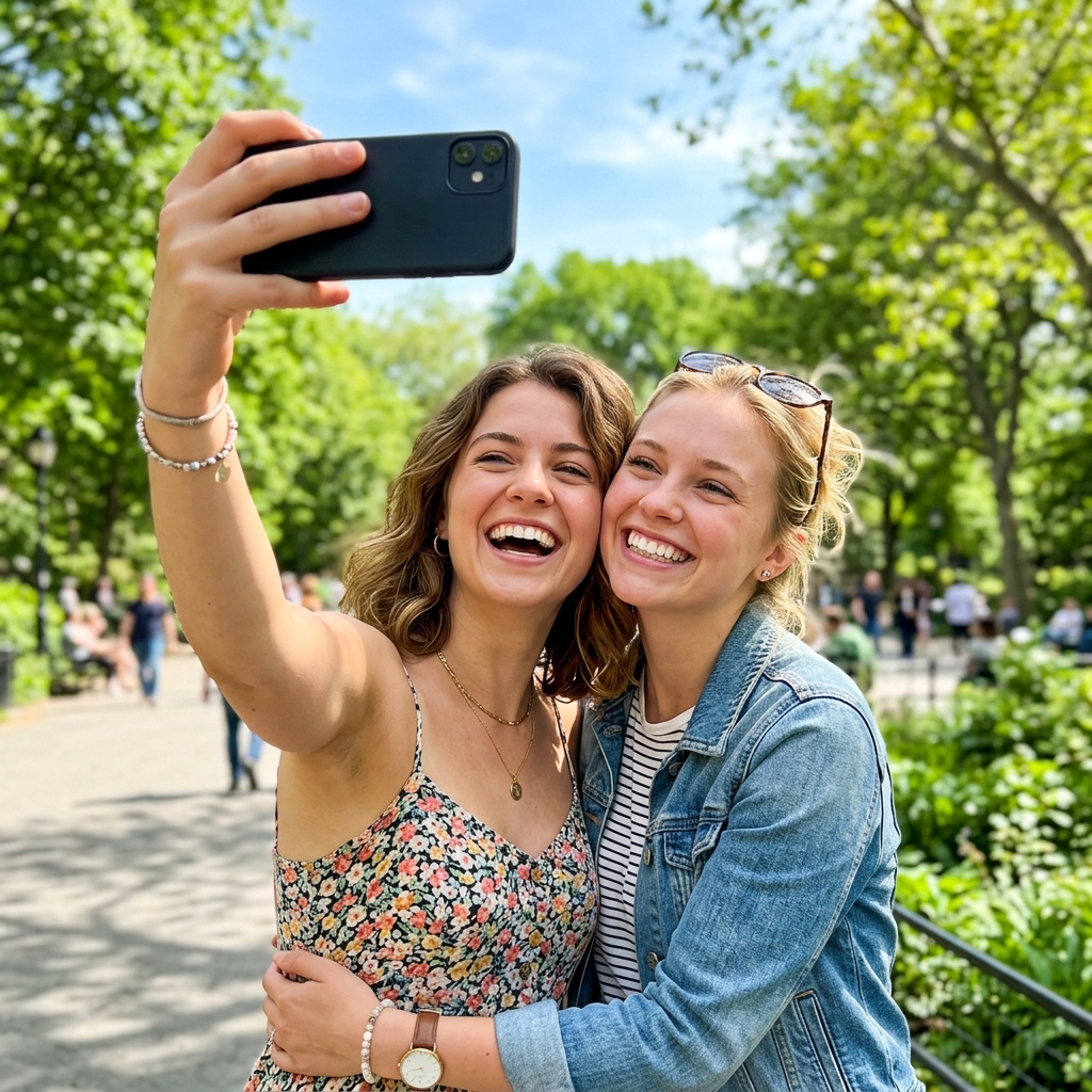 Współczesne selfie smartfonem — nie kwalifikuje się do renowacji